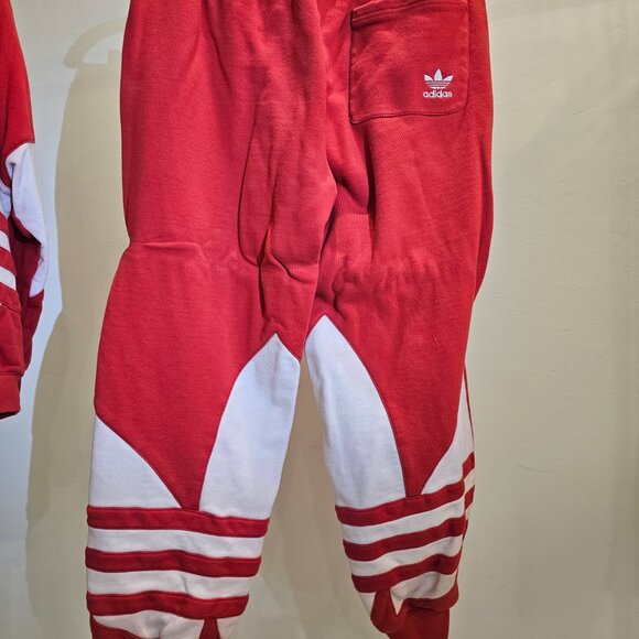 Adidas Red Non-Zip Hoodie + Drawstring Sweatpants (Sold as a set) - Picture 5 of 9